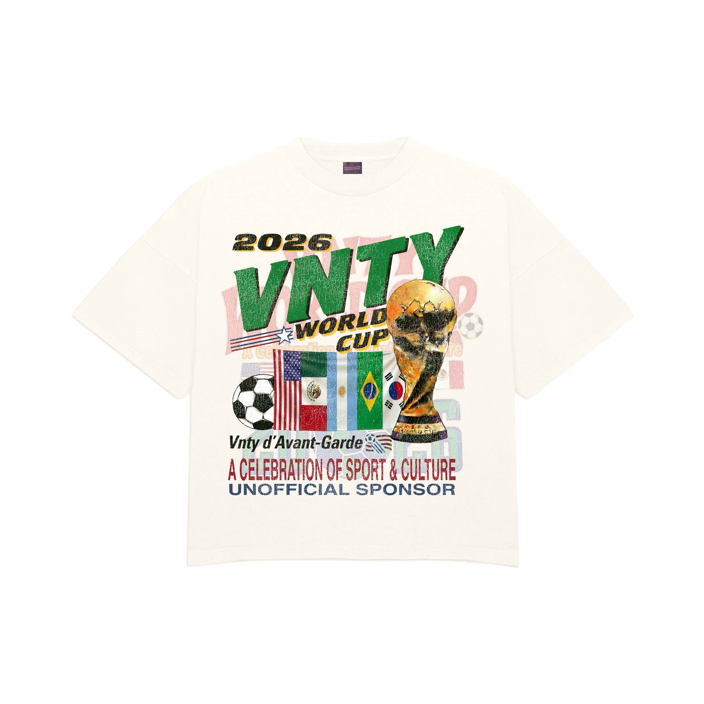 Doube Print World Cup Tee (Bone)
