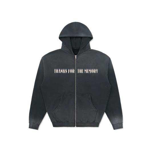 Memory Zip Hoodie (Washed Black)